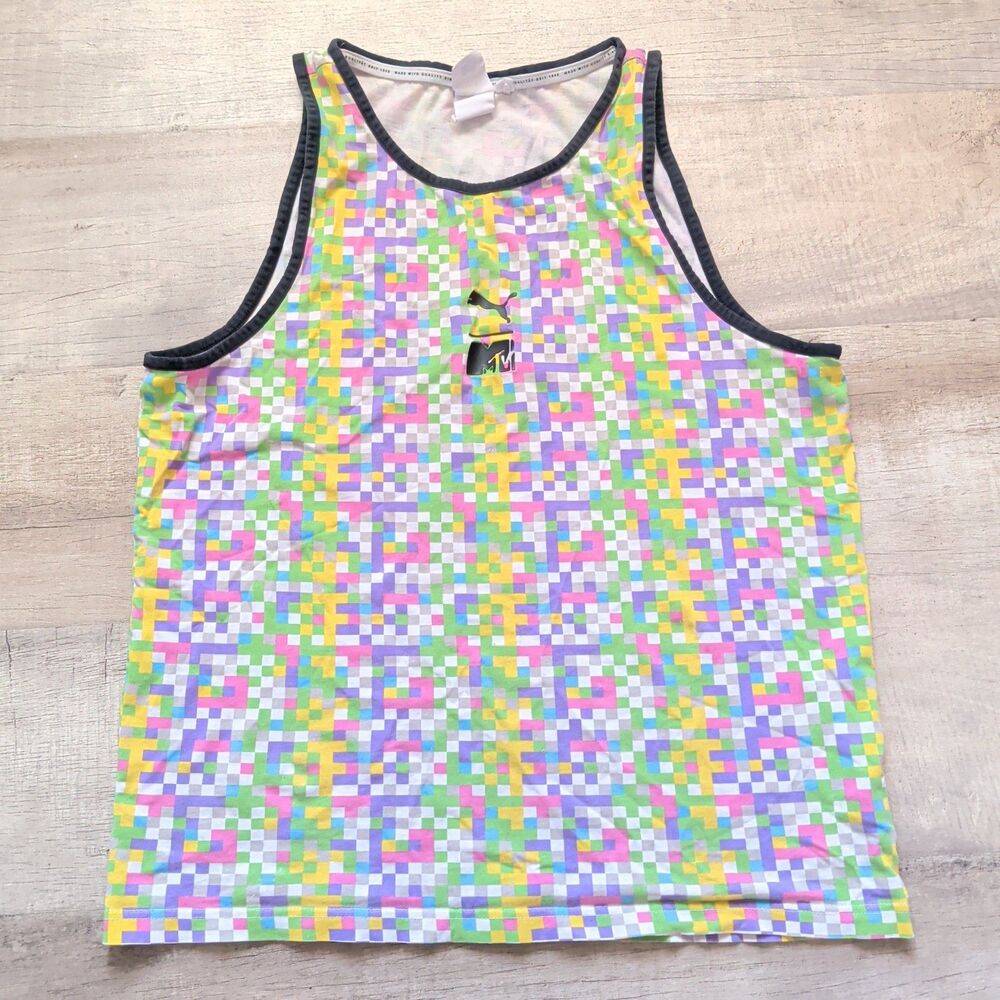 Puma MTV Men's Tank Top Sleeveless Shirt Size M Medium AOP All Over Print Rare
